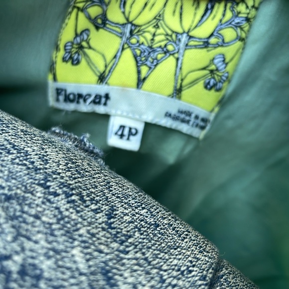 FLOREAT BY ANTROPOLOGIE  BLUE FLORAL / YELLOW SEQUINS SUMMER DRESS - 4P 💙🌸👗 - Picture 13 of 14